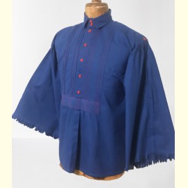 Bőujjú paraszting (borjúszájú hortobágyi csikós ing) - kék