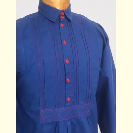 Bőujjú paraszting (borjúszájú hortobágyi csikós ing) - kék